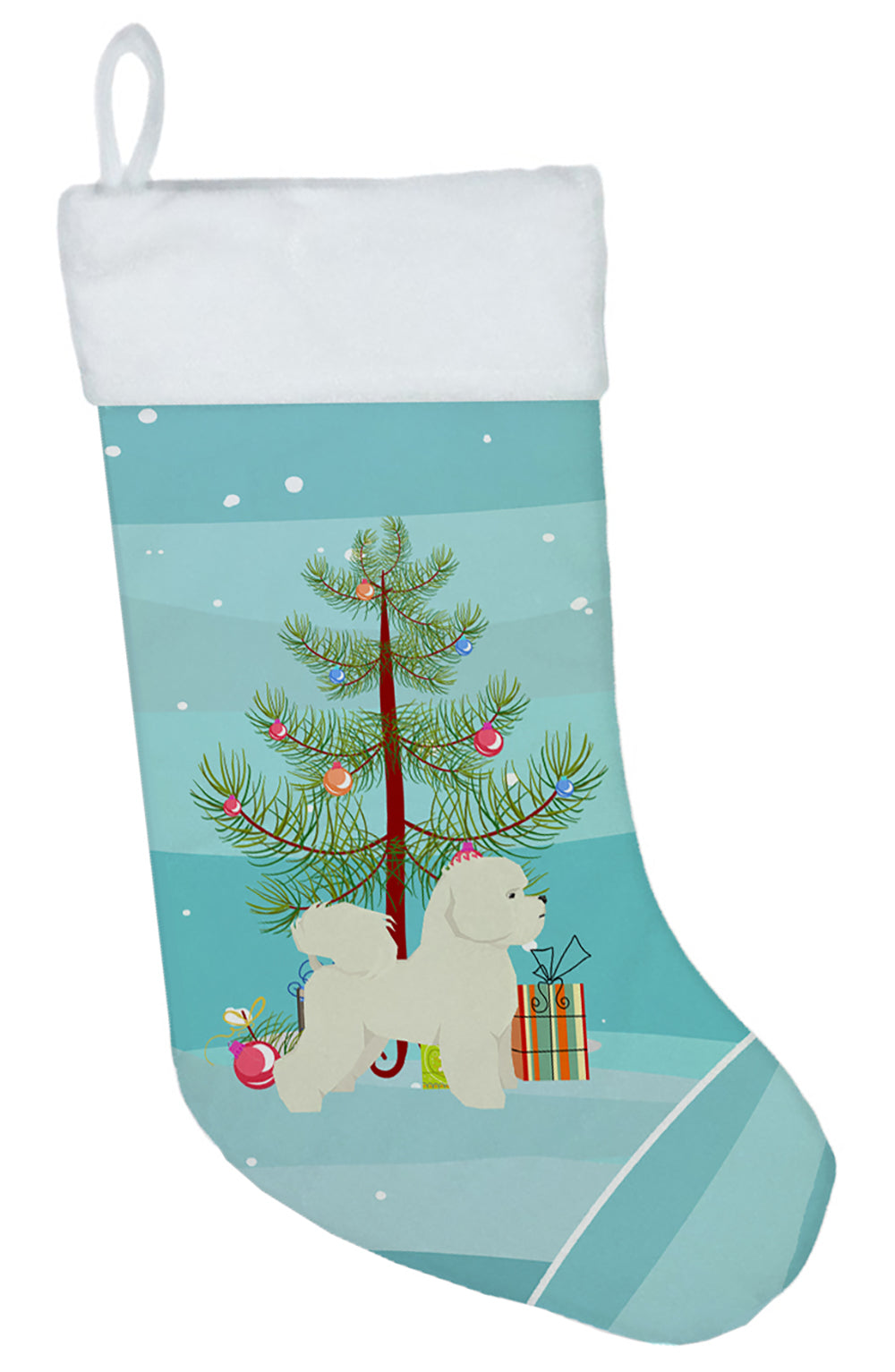 Bichon Frise Christmas Tree Christmas Stocking CK3521CS  the-store.com.