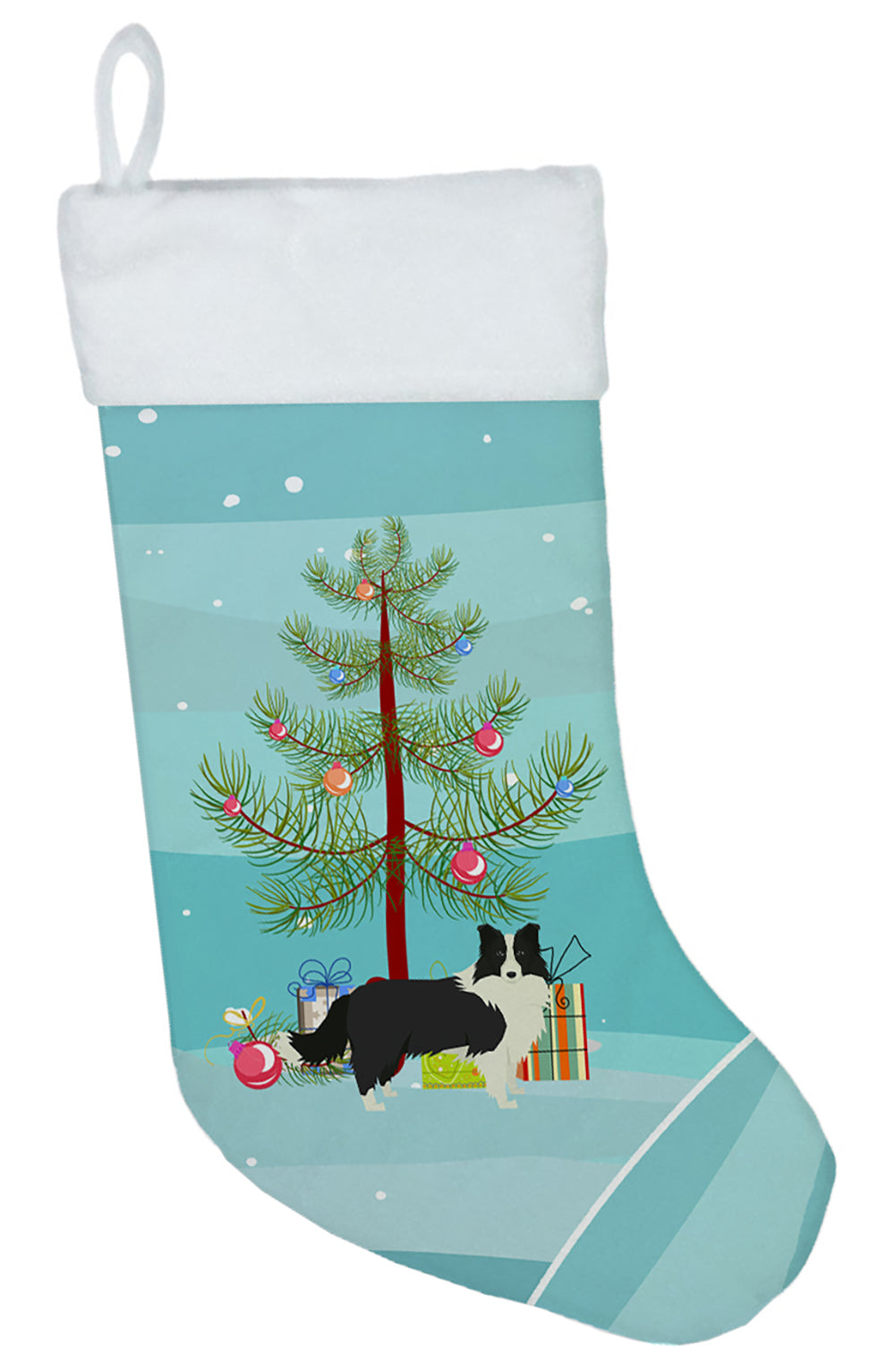 Border Collie Christmas Tree Christmas Stocking CK3522CS  the-store.com.