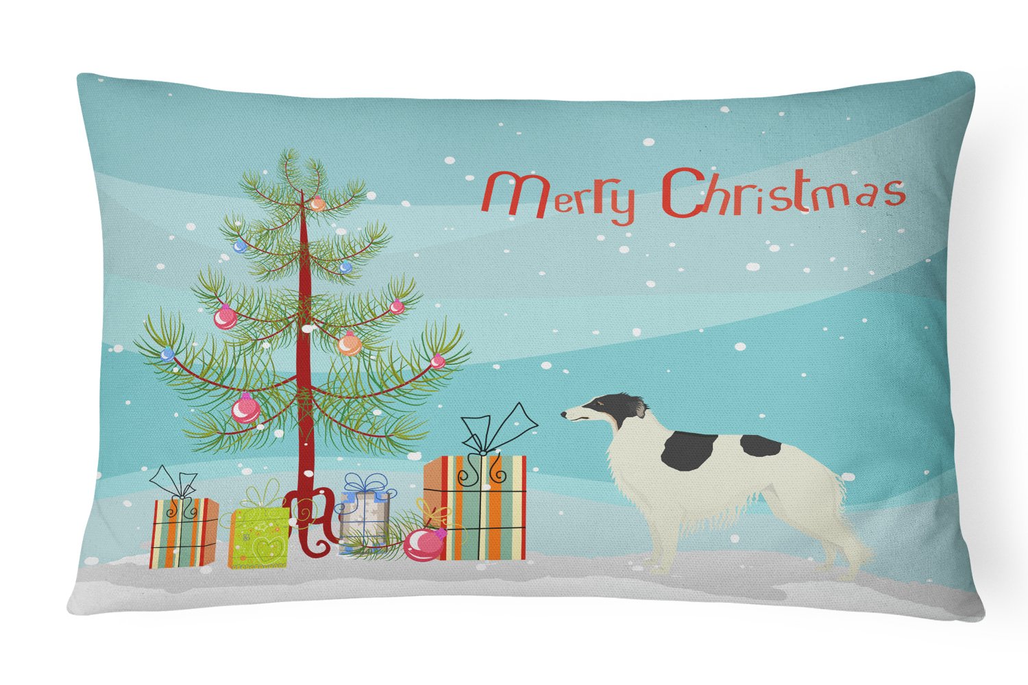 Borzoi Christmas Tree Canvas Fabric Decorative Pillow CK3524PW1216 by Caroline's Treasures