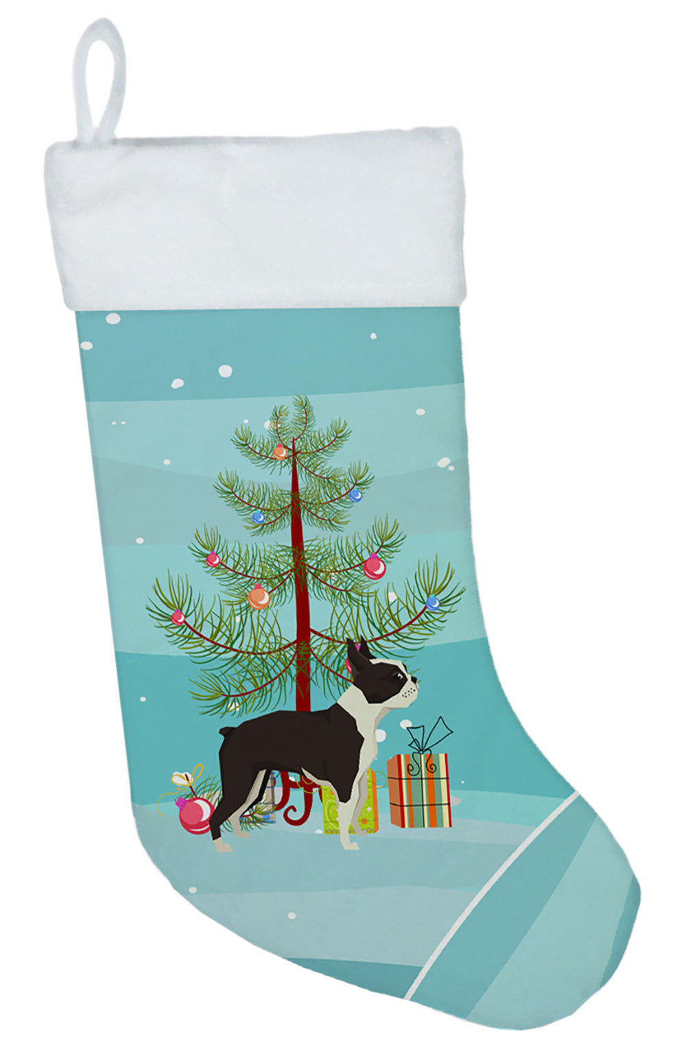 Boston Terrier Christmas Tree Christmas Stocking CK3525CS  the-store.com.