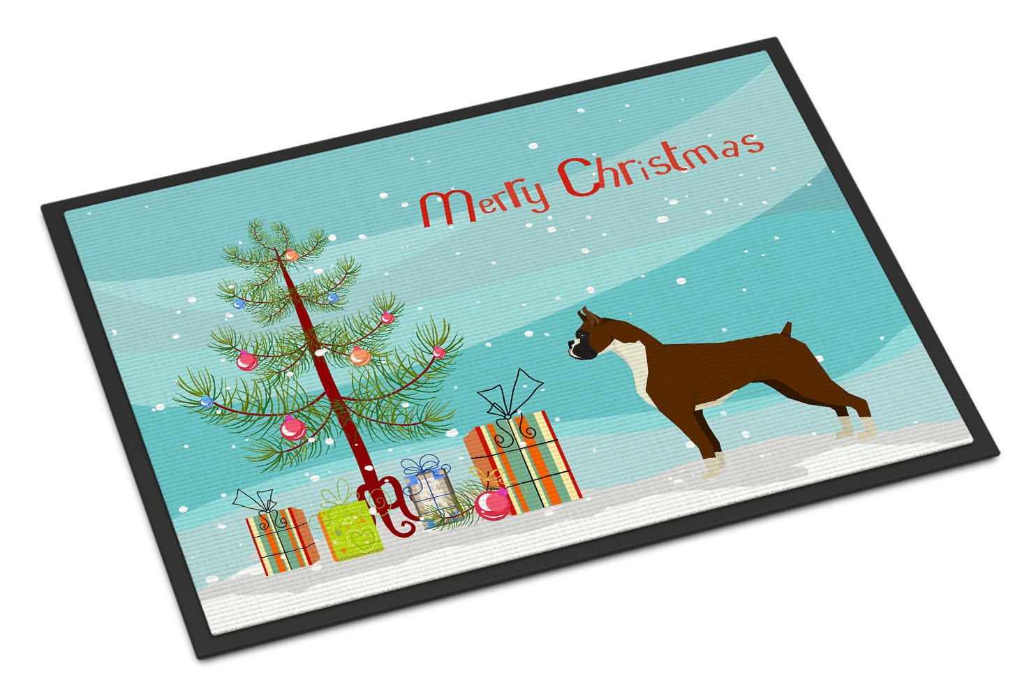 Boxer Christmas Tree Indoor or Outdoor Mat 24x36 CK3526JMAT by Caroline's Treasures