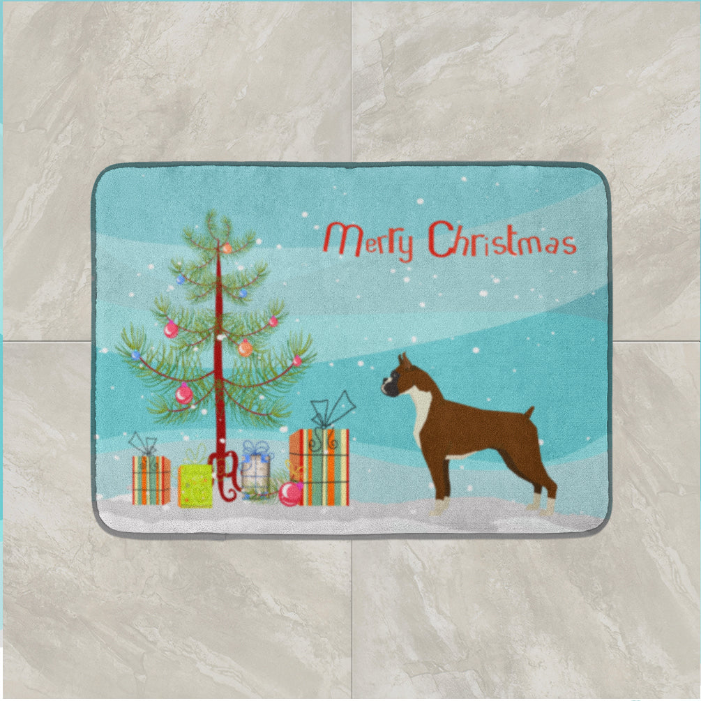 Boxer Christmas Tree Machine Washable Memory Foam Mat CK3526RUG - the-store.com