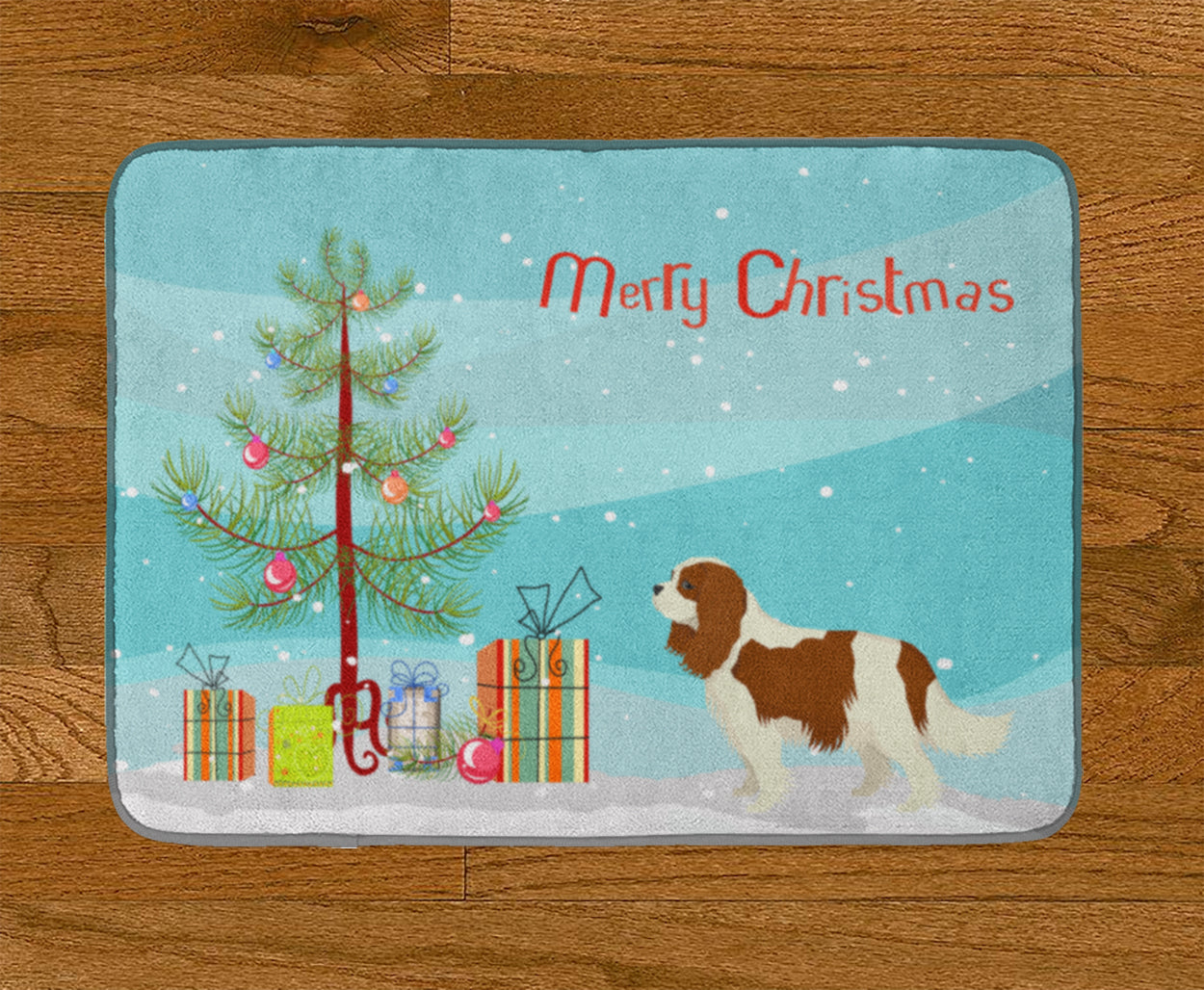 Cavalier Spaniel Christmas Tree Machine Washable Memory Foam Mat CK3529RUG - the-store.com