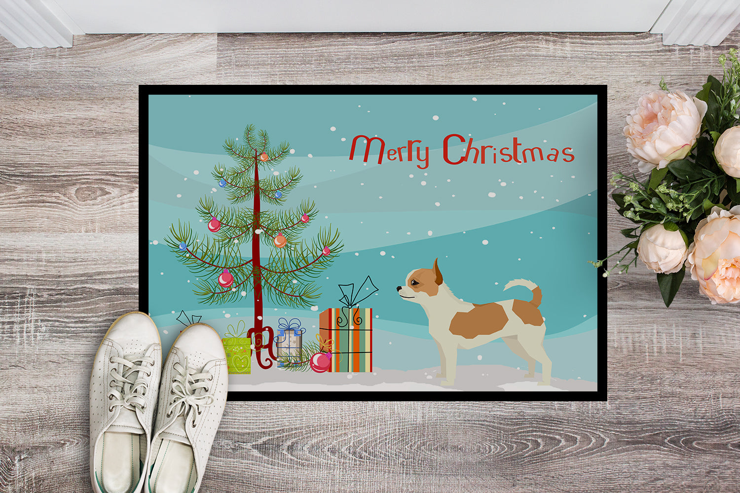 Chihuahua Christmas Tree Indoor or Outdoor Mat 18x27 CK3530MAT - the-store.com