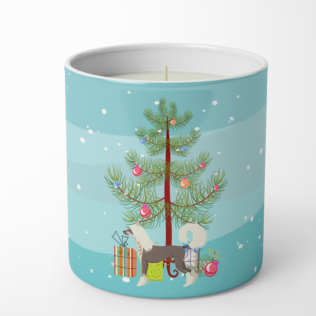 Buy this Chinese Crested Christmas Tree 10 oz Decorative Soy Candle