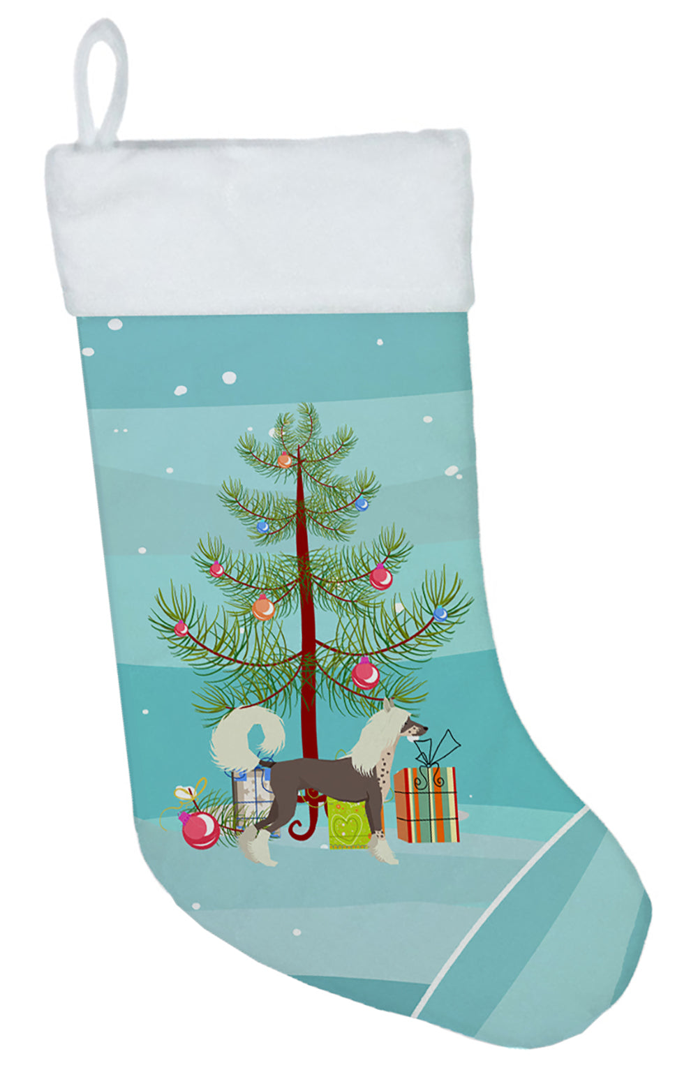 Chinese Crested Christmas Tree Christmas Stocking CK3531CS  the-store.com.