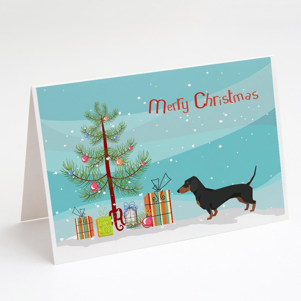 Buy this Dachshund Christmas Tree Greeting Cards and Envelopes Pack of 8