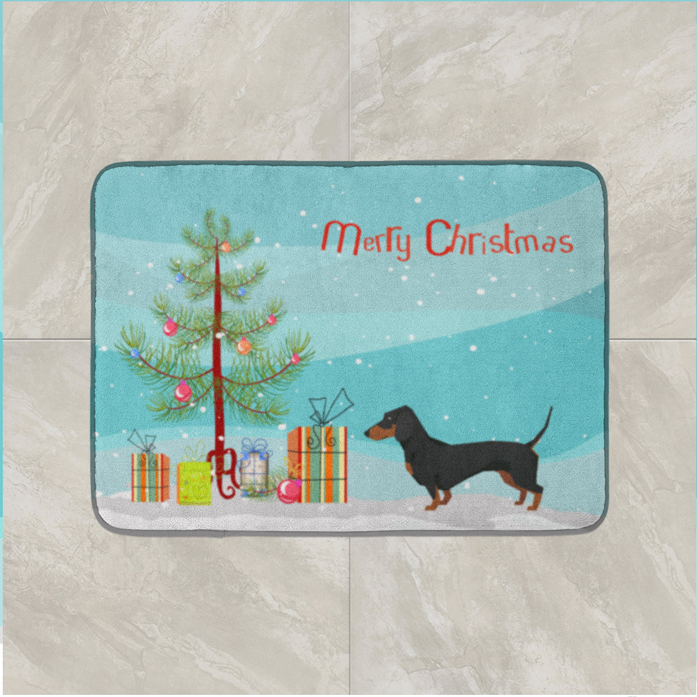 Dachshund Christmas Tree Machine Washable Memory Foam Mat CK3533RUG - the-store.com