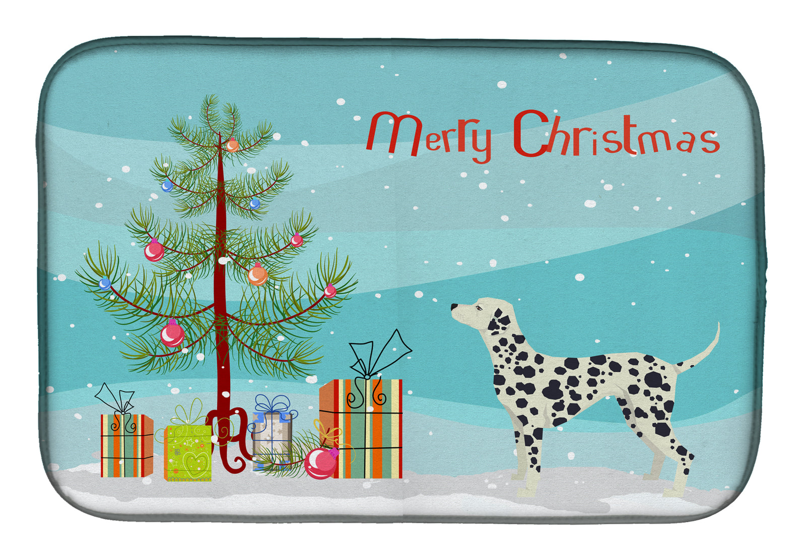 Dalmatian Christmas Tree Dish Drying Mat CK3534DDM  the-store.com.