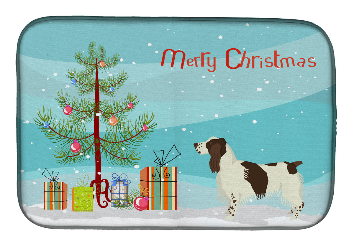 English Springer Spaniel Christmas Tree Dish Drying Mat CK3537DDM  the-store.com.