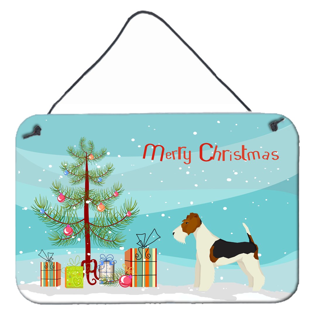 Fox Terrier Christmas Tree Wall or Door Hanging Prints CK3538DS812 by Caroline&#39;s Treasures