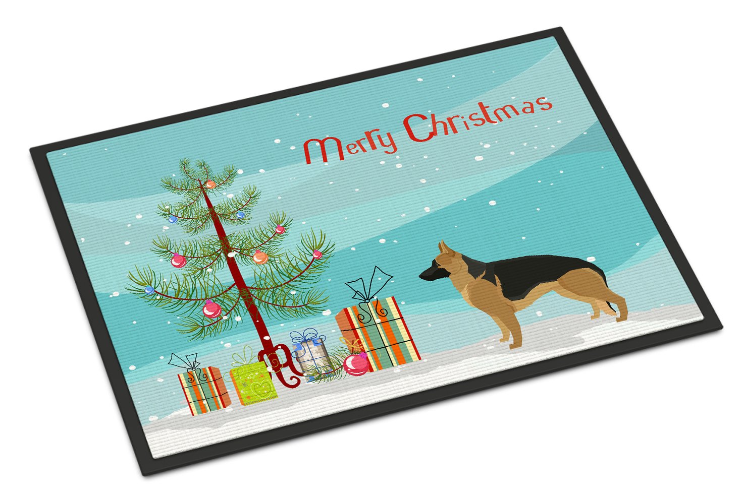 German Shepherd Christmas Tree Indoor or Outdoor Mat 24x36 CK3540JMAT by Caroline's Treasures