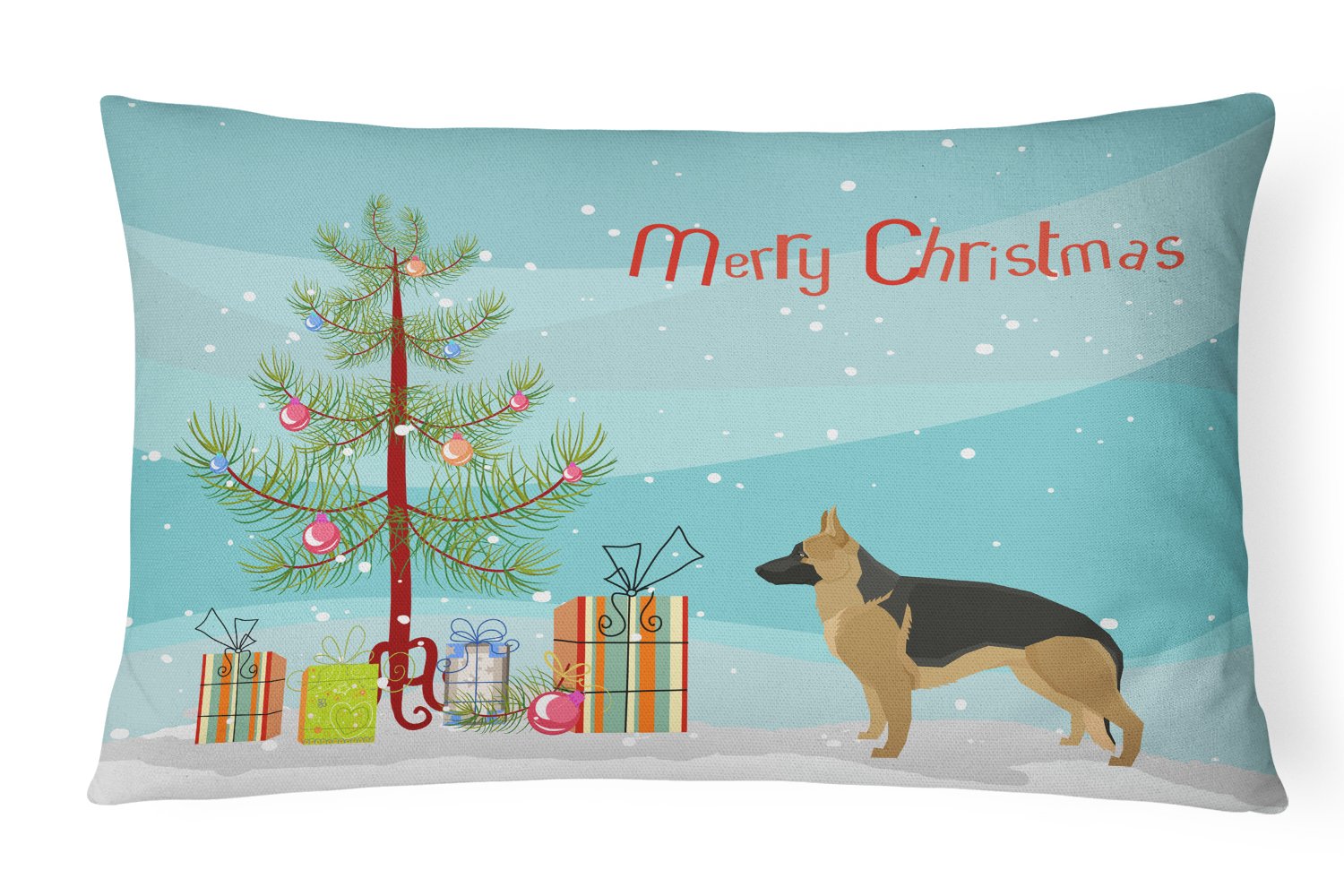 German Shepherd Christmas Tree Canvas Fabric Decorative Pillow CK3540PW1216 by Caroline's Treasures