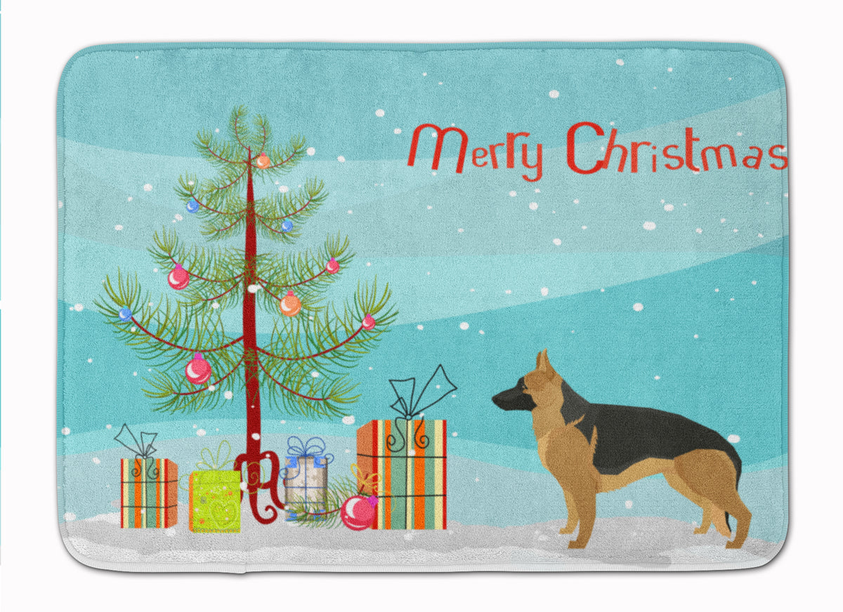 German Shepherd Christmas Tree Machine Washable Memory Foam Mat CK3540RUG - the-store.com