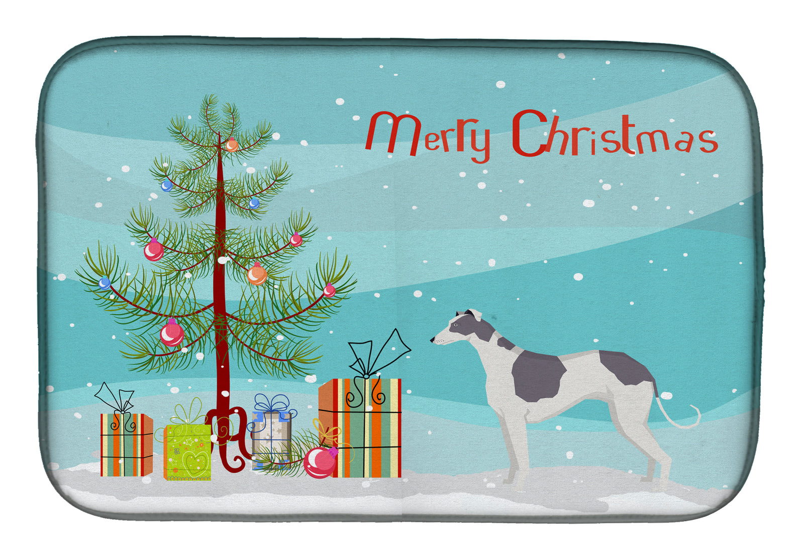 Greyhound Christmas Tree Dish Drying Mat CK3543DDM  the-store.com.