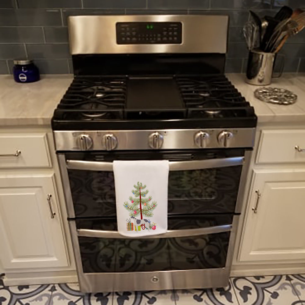 Greyhound Christmas Tree White Kitchen Towel Set of 2 - the-store.com