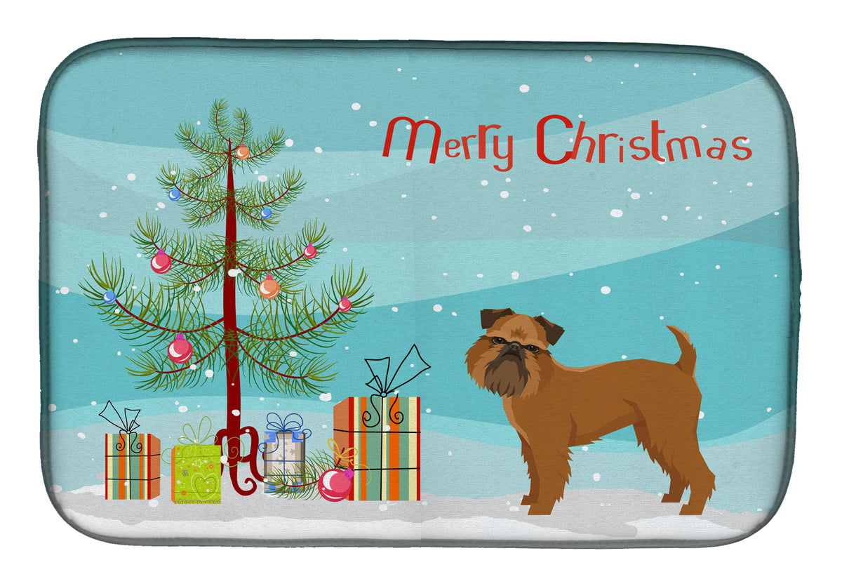 Brussels Griffon Christmas Tree Dish Drying Mat CK3544DDM  the-store.com.