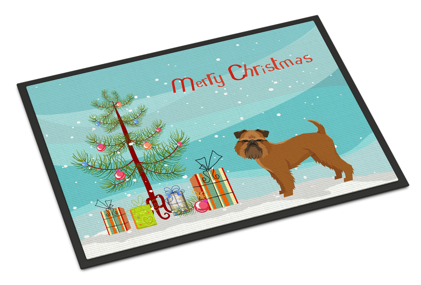 Brussels Griffon Christmas Tree Indoor or Outdoor Mat 18x27 CK3544MAT - the-store.com