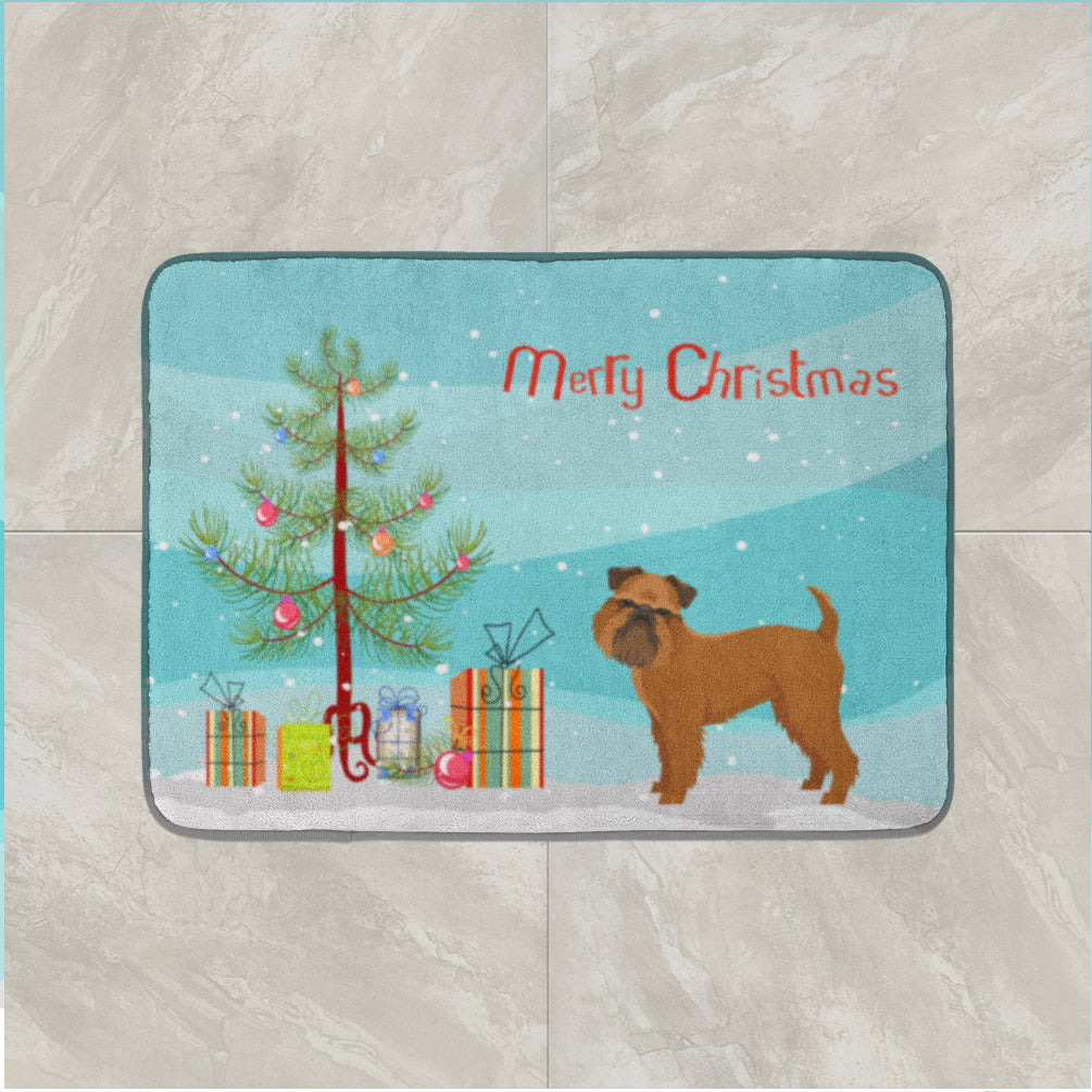 Brussels Griffon Christmas Tree Machine Washable Memory Foam Mat CK3544RUG - the-store.com