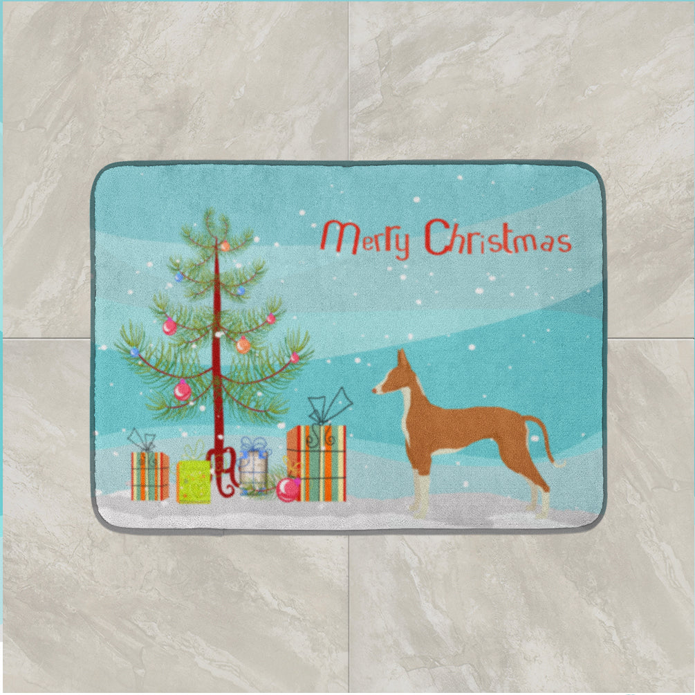 Ibizan Hound Christmas Tree Machine Washable Memory Foam Mat CK3545RUG - the-store.com