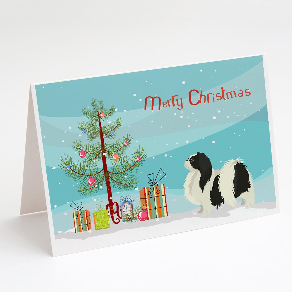 Buy this Japanese Chin Christmas Tree Greeting Cards and Envelopes Pack of 8