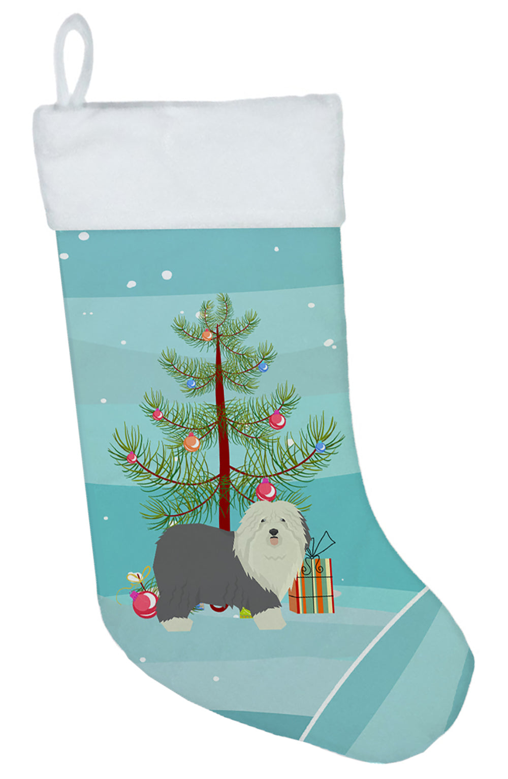 Old English Sheepdog Christmas Tree Christmas Stocking CK3552CS  the-store.com.