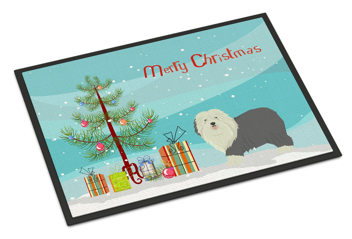 Old English Sheepdog Christmas Tree Indoor or Outdoor Mat 24x36 CK3552JMAT by Caroline&#39;s Treasures