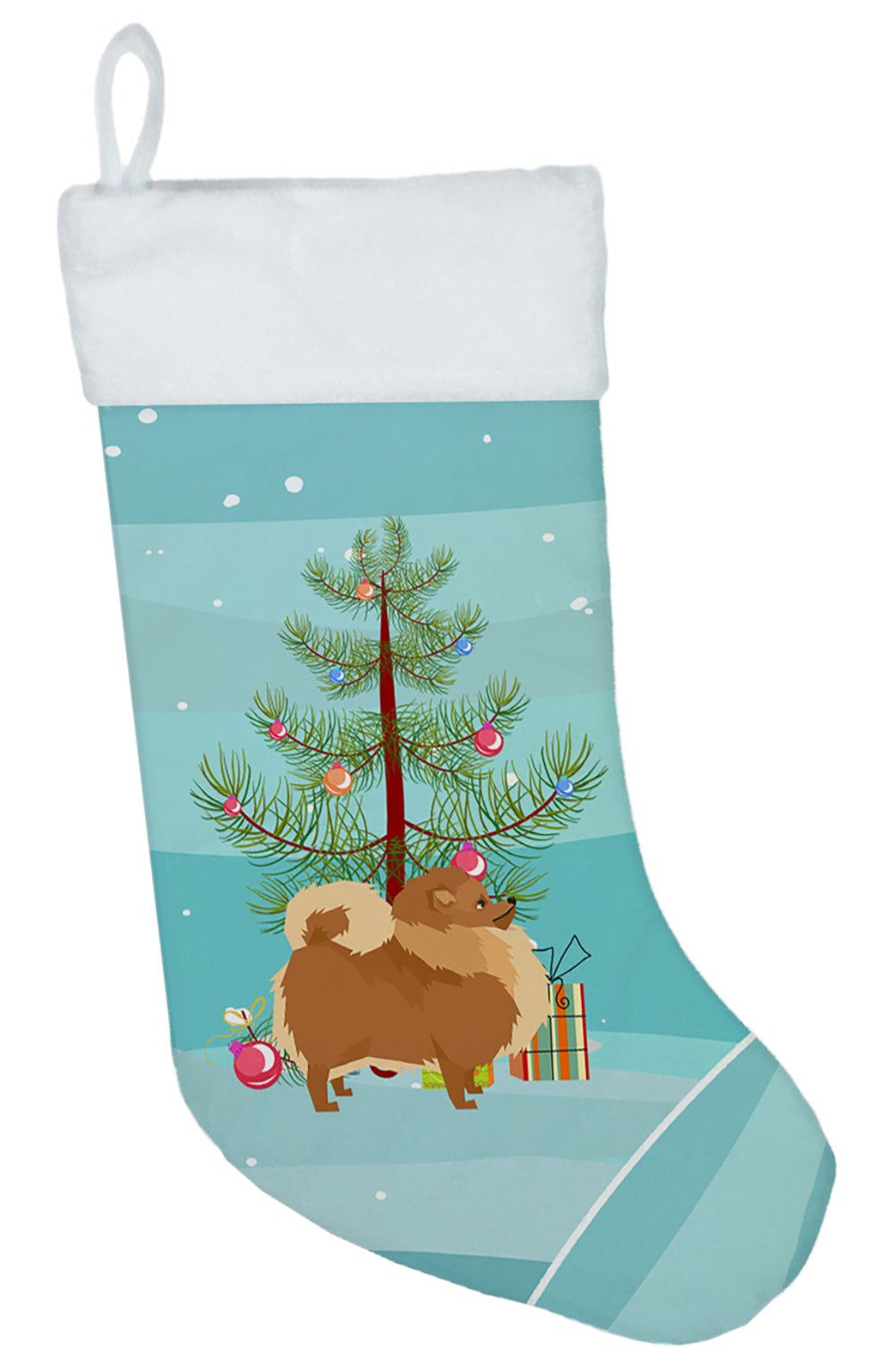 Pomeranian Christmas Tree Christmas Stocking CK3555CS  the-store.com.