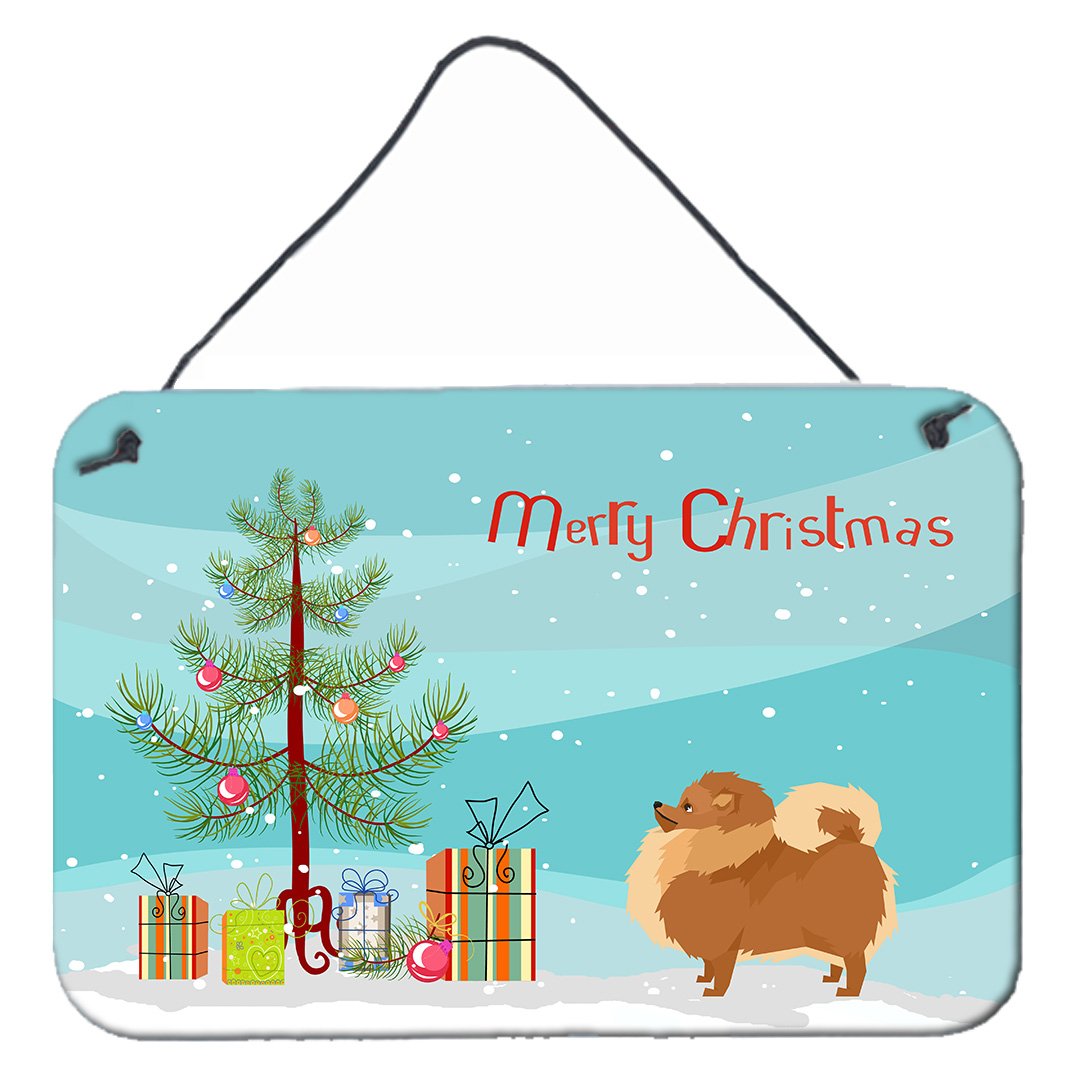 Pomeranian Christmas Tree Wall or Door Hanging Prints CK3555DS812 by Caroline's Treasures