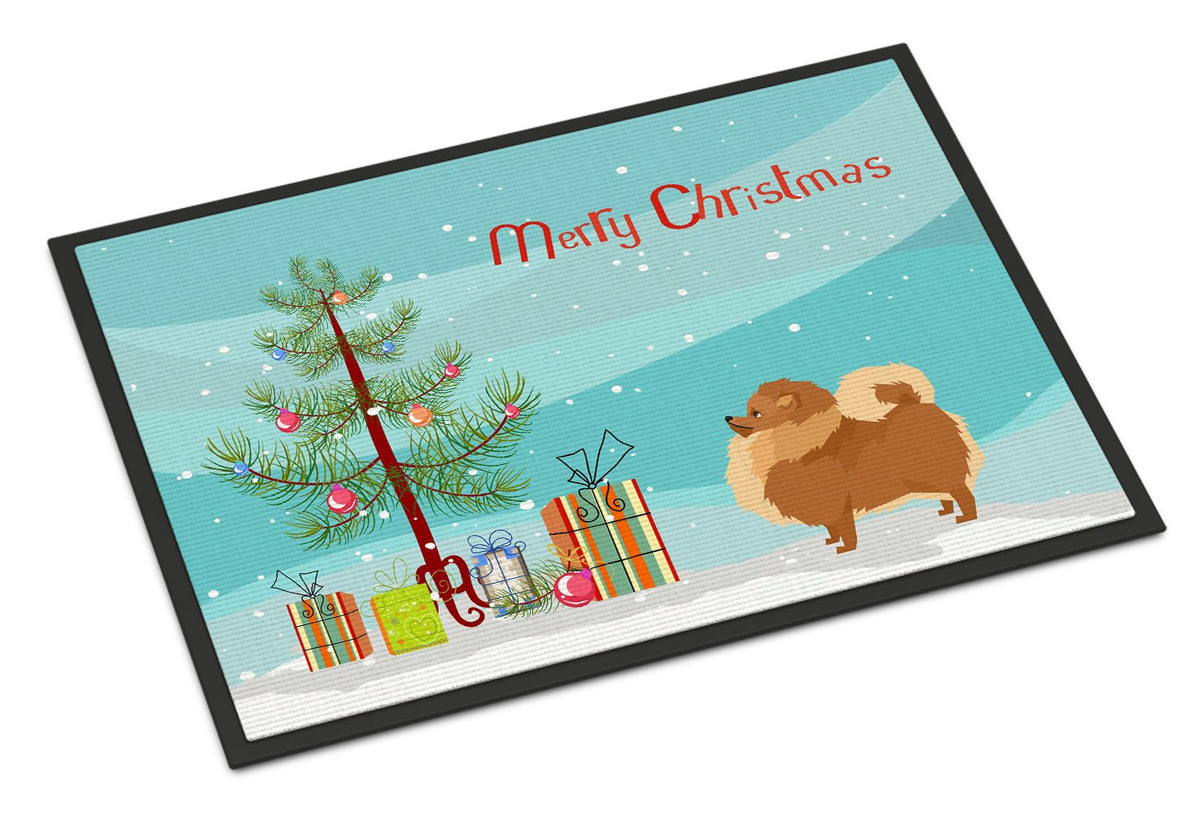 Pomeranian Christmas Tree Indoor or Outdoor Mat 24x36 CK3555JMAT by Caroline&#39;s Treasures