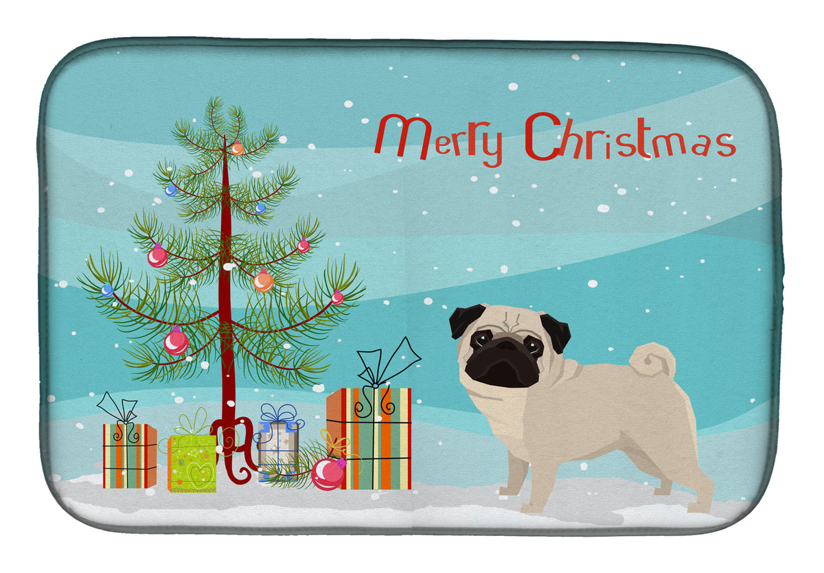 Pug Christmas Tree Dish Drying Mat CK3557DDM  the-store.com.