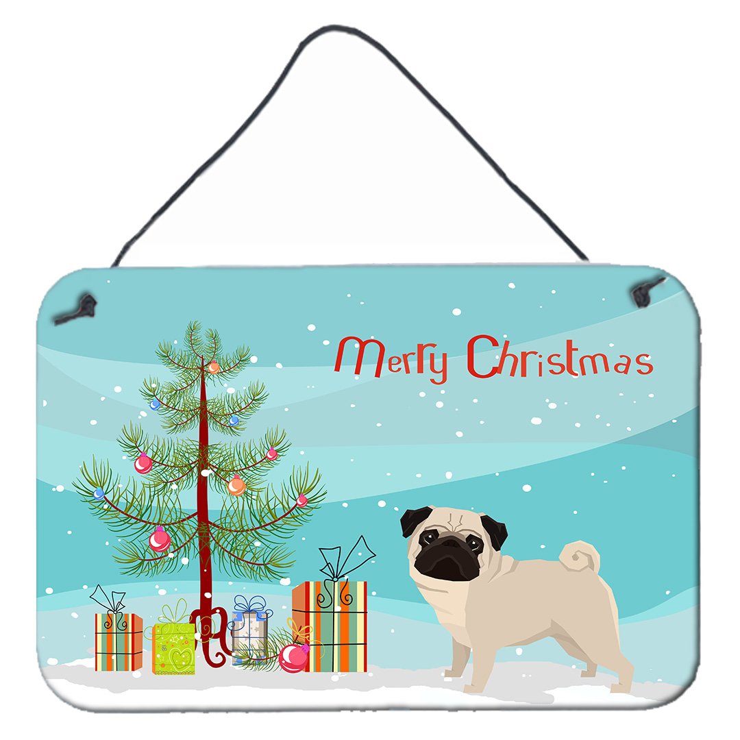 Pug Christmas Tree Wall or Door Hanging Prints CK3557DS812 by Caroline's Treasures