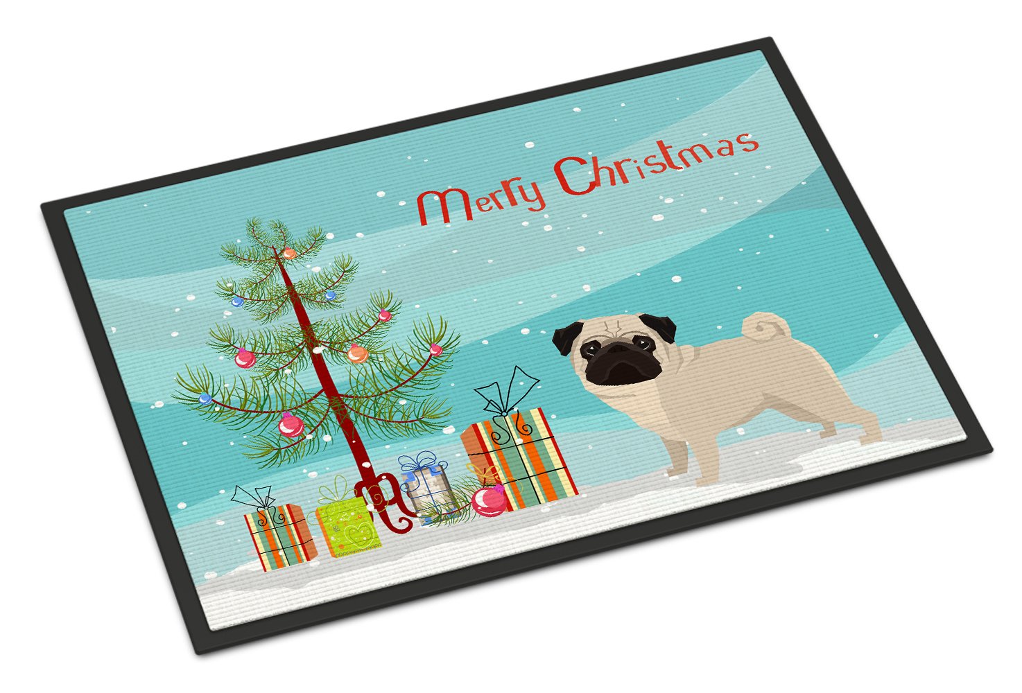 Pug Christmas Tree Indoor or Outdoor Mat 24x36 CK3557JMAT by Caroline's Treasures