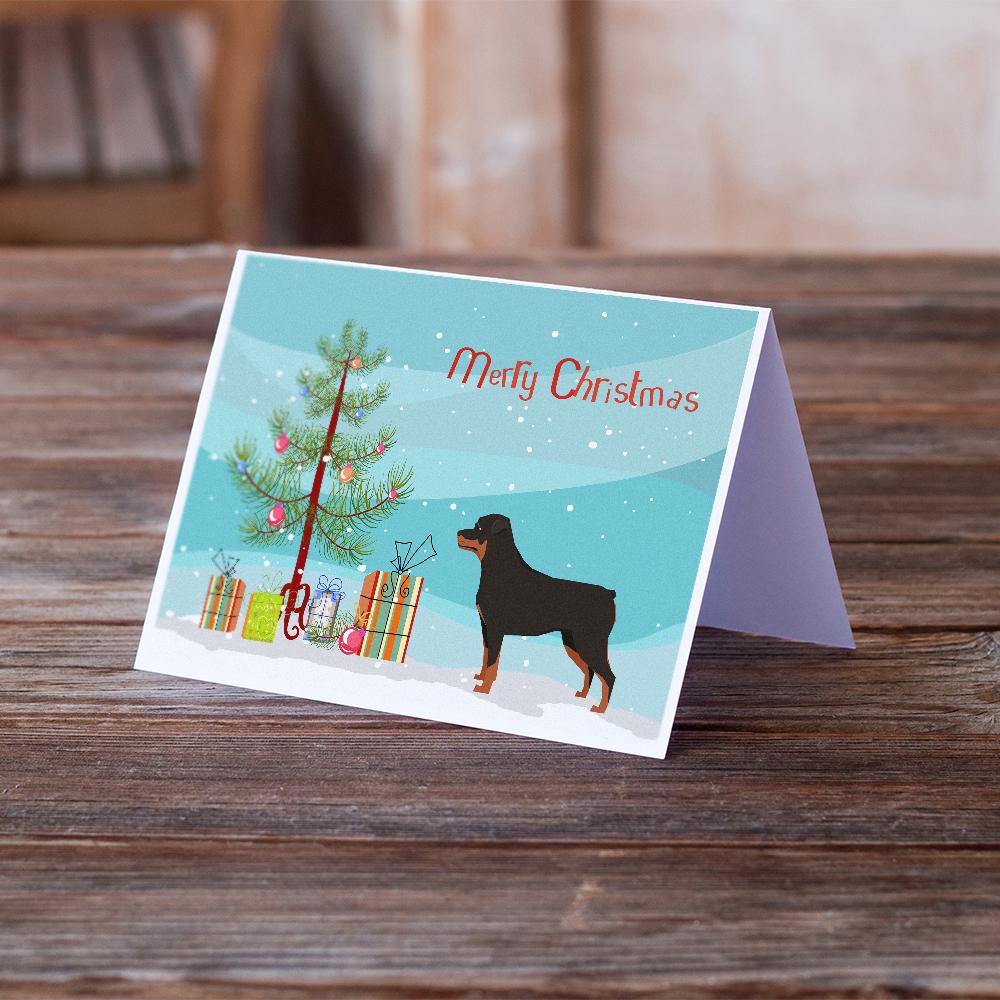 Buy this Rottweiler Christmas Tree Greeting Cards and Envelopes Pack of 8