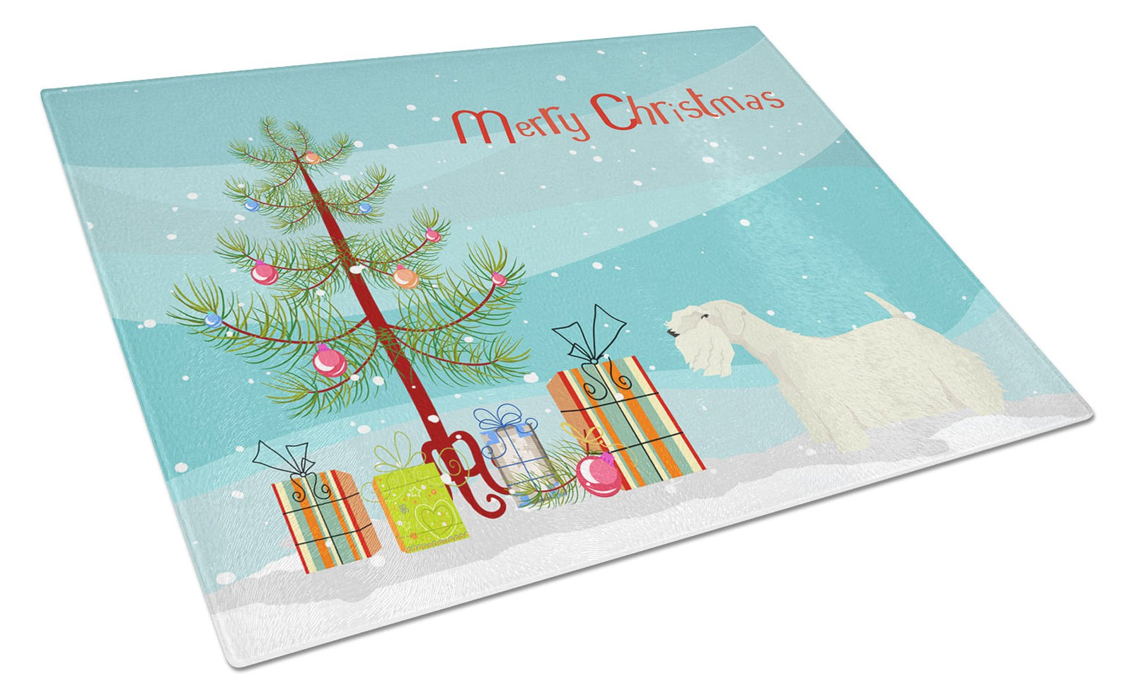 Sealyham Terrier Christmas Tree Glass Cutting Board Large CK3561LCB by Caroline's Treasures