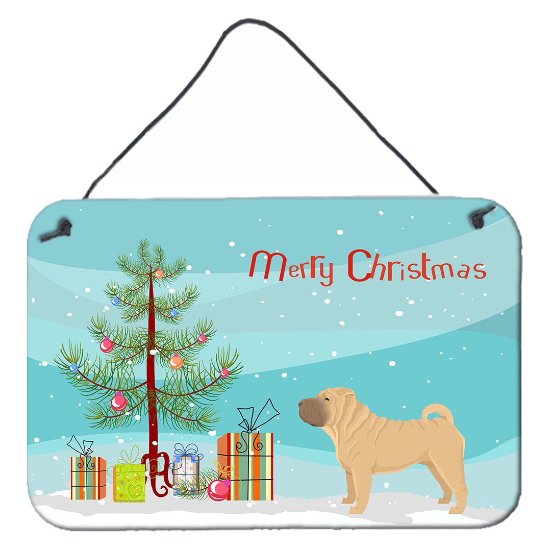 Shar Pei Christmas Tree Wall or Door Hanging Prints CK3562DS812 by Caroline's Treasures