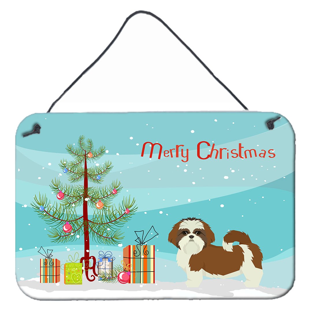 Shih Tzu Christmas Tree Wall or Door Hanging Prints CK3563DS812 by Caroline's Treasures