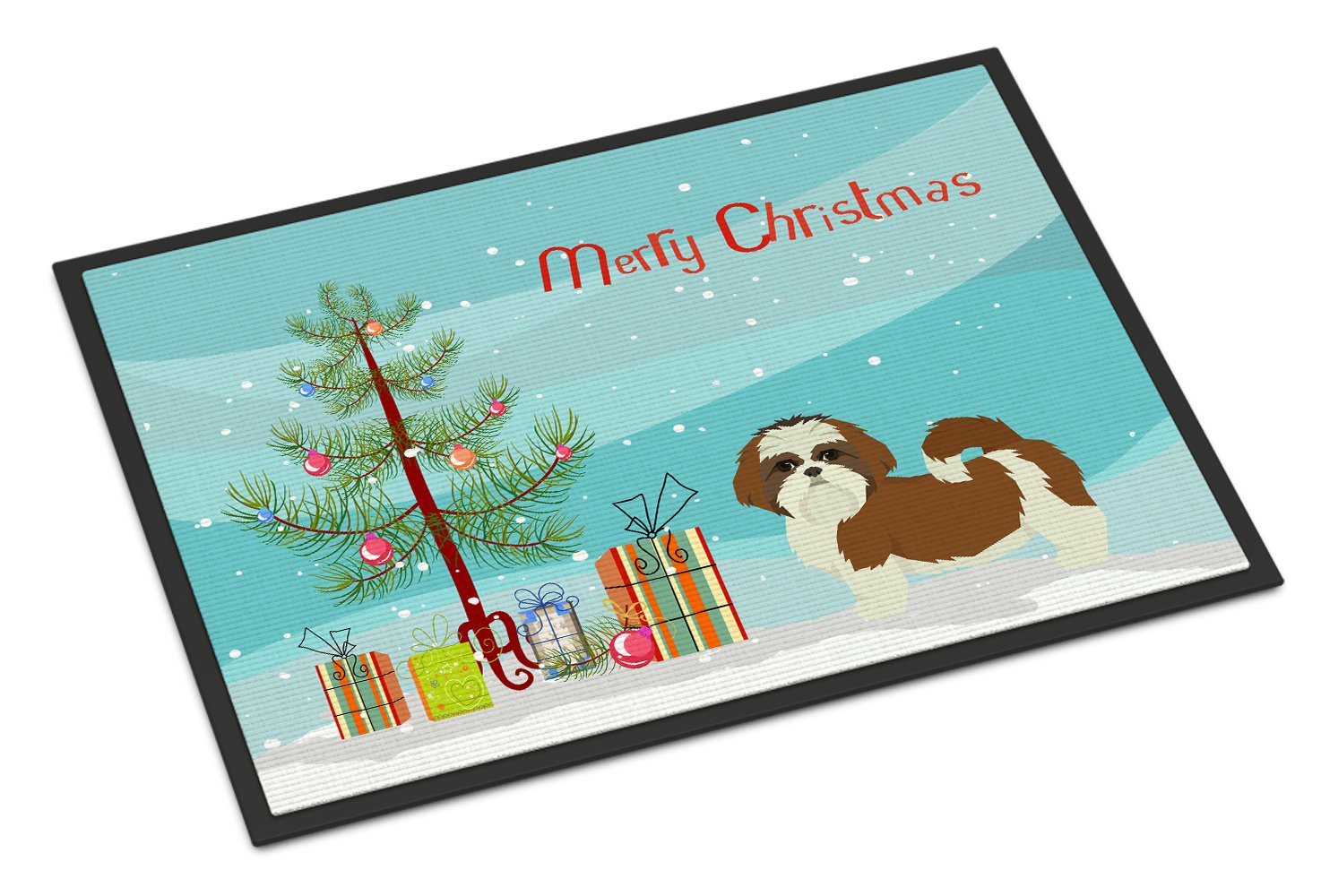 Shih Tzu Christmas Tree Indoor or Outdoor Mat 24x36 CK3563JMAT by Caroline's Treasures