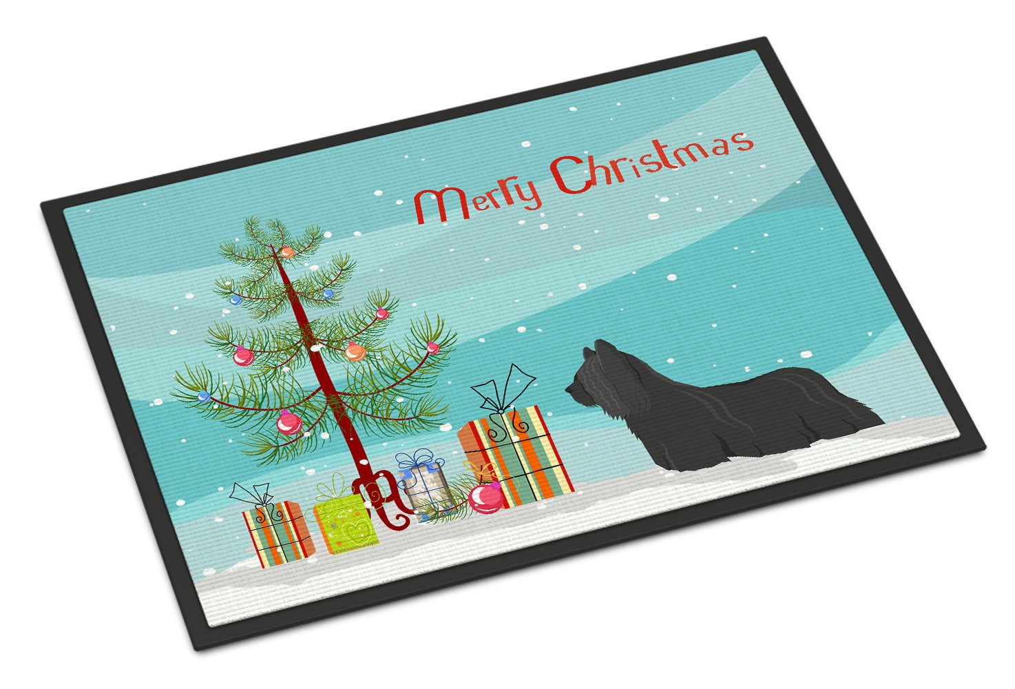 Skye Terrier Christmas Tree Indoor or Outdoor Mat 24x36 CK3564JMAT by Caroline's Treasures