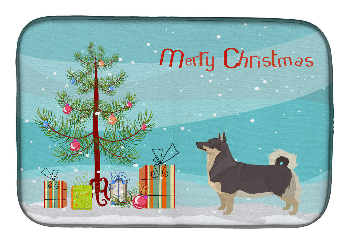 Swedish Vallhund Christmas Tree Dish Drying Mat CK3566DDM  the-store.com.