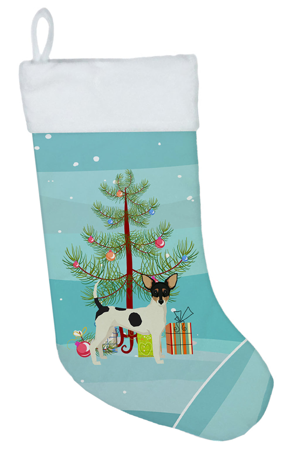 Toy Fox Terrier Christmas Tree Christmas Stocking CK3567CS  the-store.com.