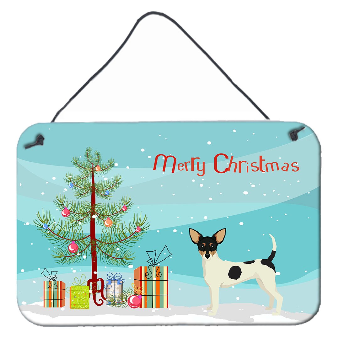 Toy Fox Terrier Christmas Tree Wall or Door Hanging Prints CK3567DS812 by Caroline's Treasures