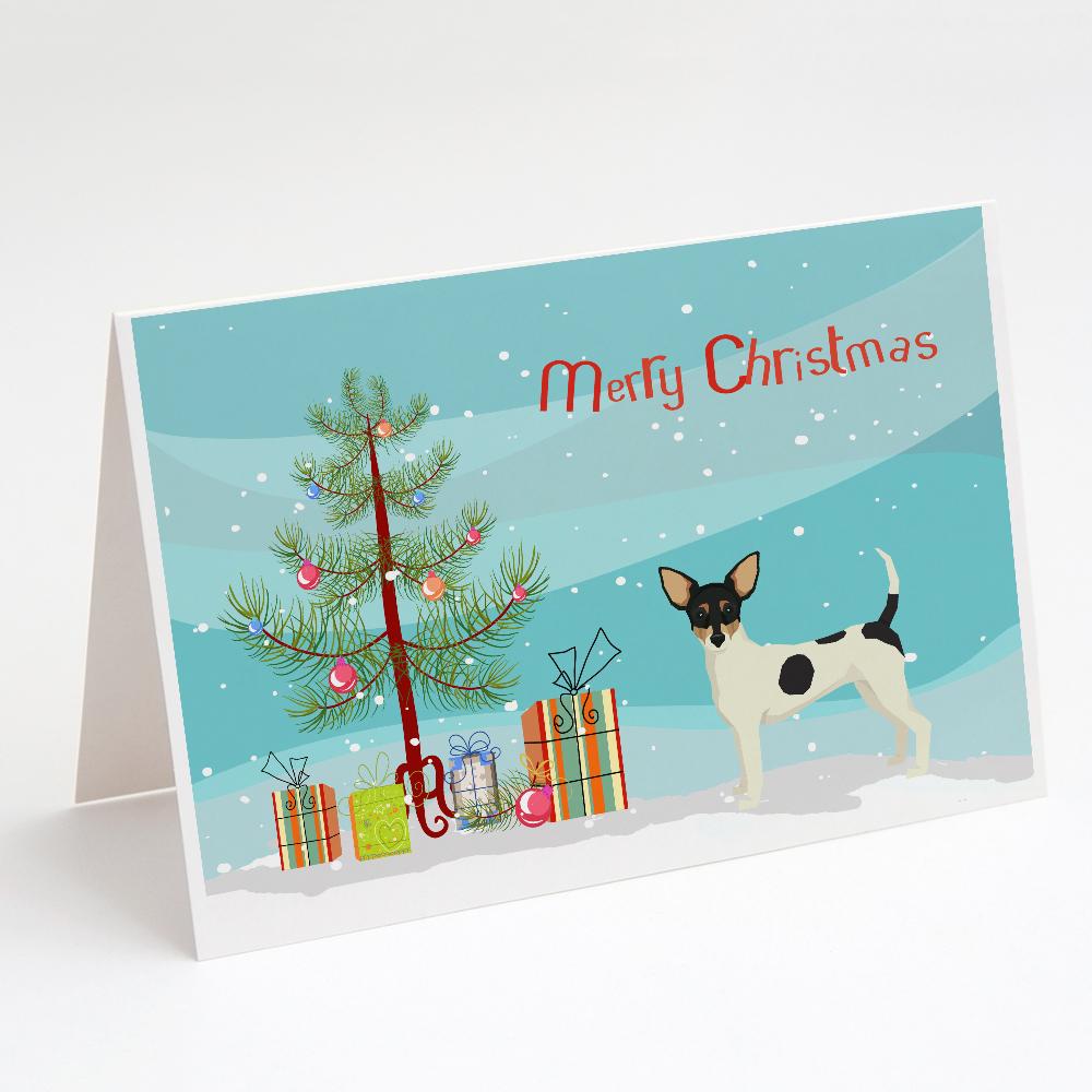 Buy this Toy Fox Terrier Christmas Tree Greeting Cards and Envelopes Pack of 8