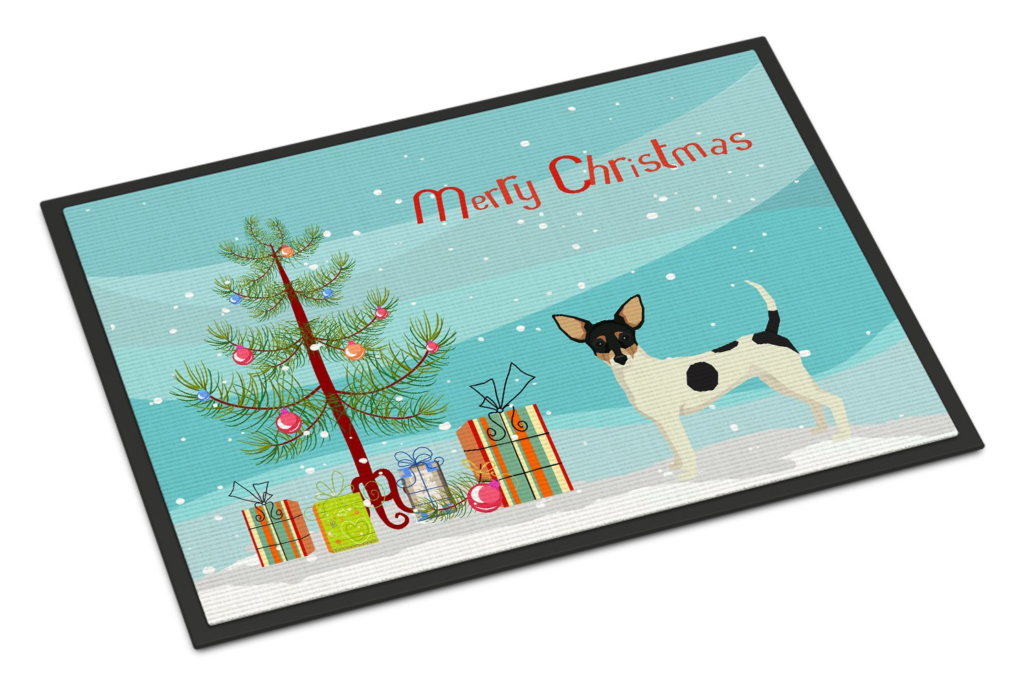 Toy Fox Terrier Christmas Tree Indoor or Outdoor Mat 24x36 CK3567JMAT by Caroline's Treasures