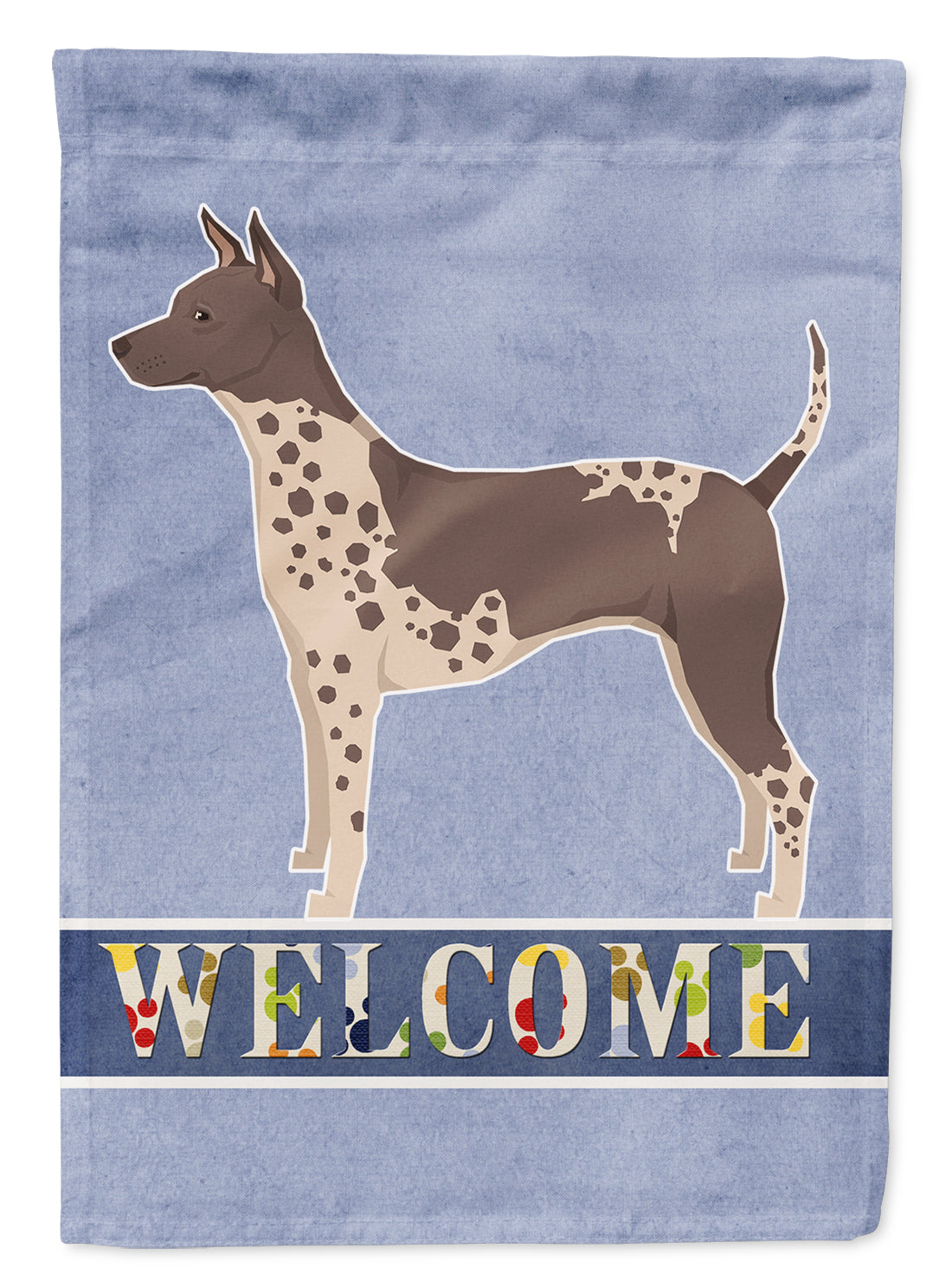 American Hairless Terrier Welcome Flag Canvas House Size CK3573CHF  the-store.com.