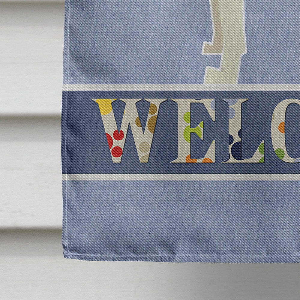 Basenji Welcome Flag Canvas House Size CK3576CHF  the-store.com.