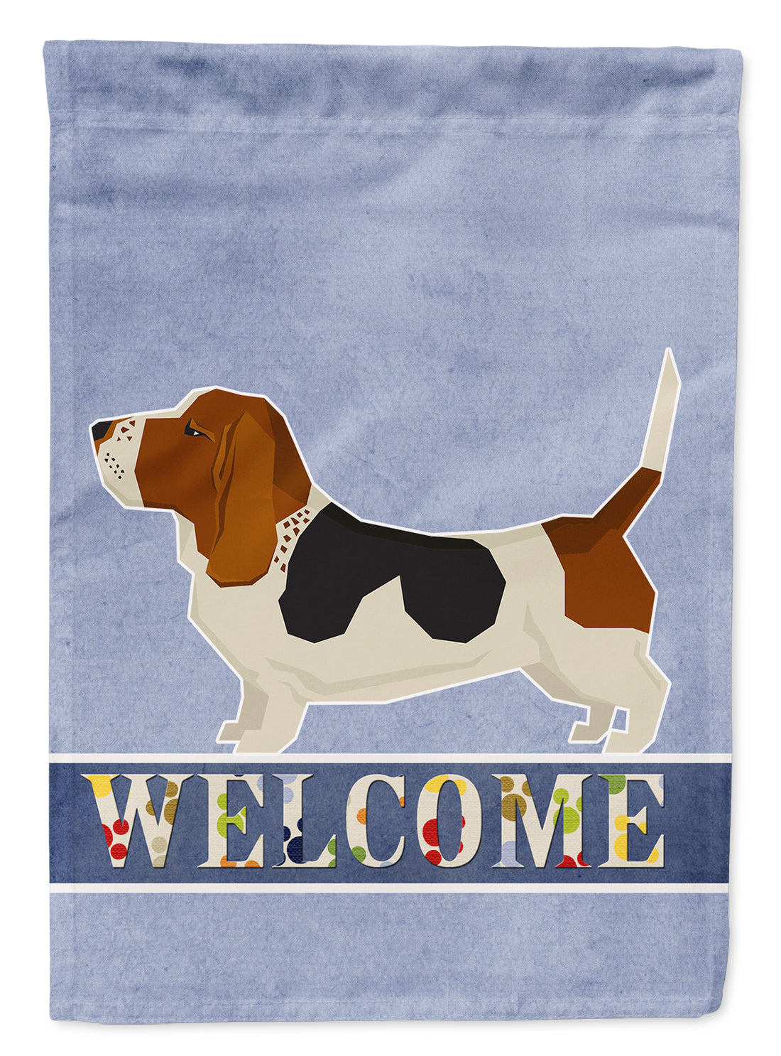 Basset Hound Welcome Flag Garden Size CK3577GF  the-store.com.