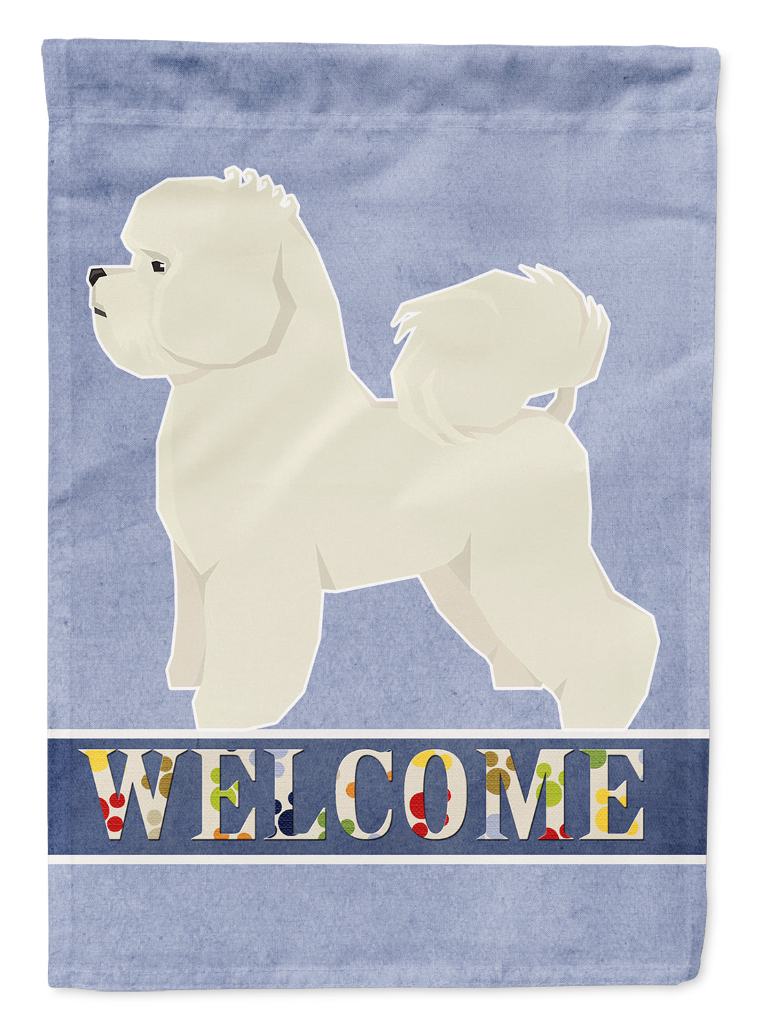 Bichon Frise Welcome Flag Garden Size CK3580GF  the-store.com.