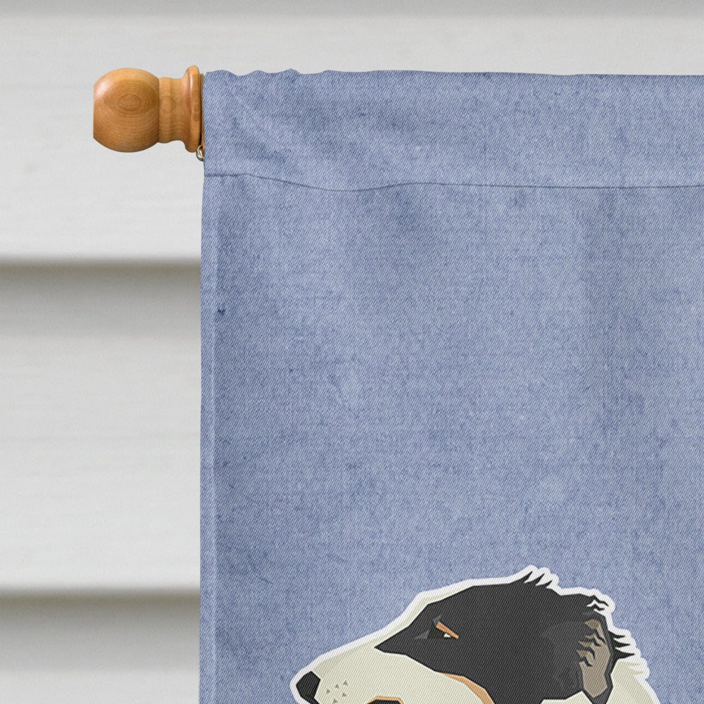 Borzoi Welcome Flag Canvas House Size CK3583CHF  the-store.com.