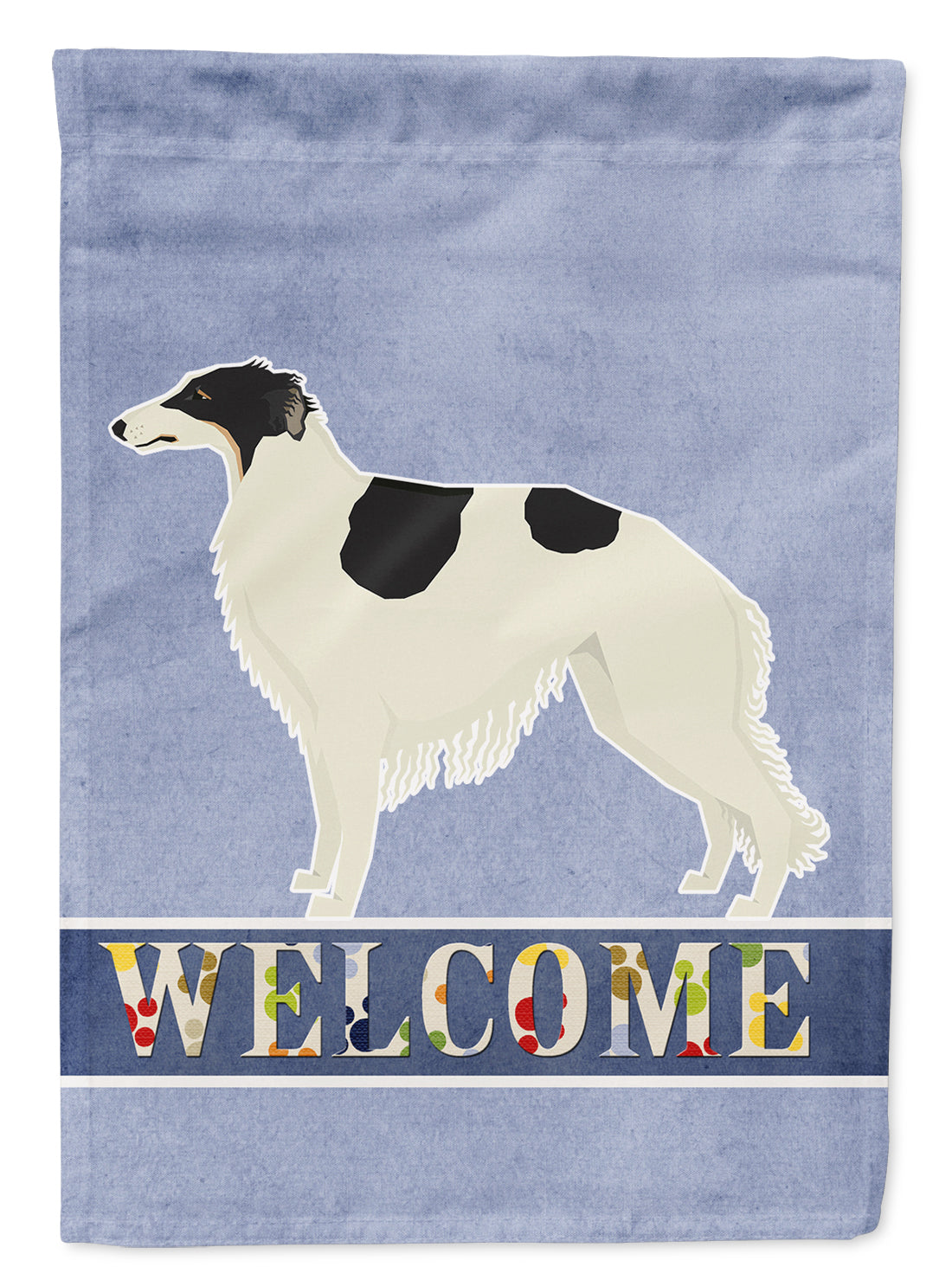 Borzoi Welcome Flag Garden Size CK3583GF  the-store.com.